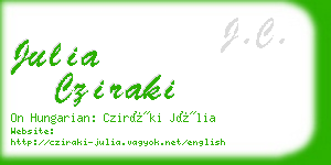 julia cziraki business card